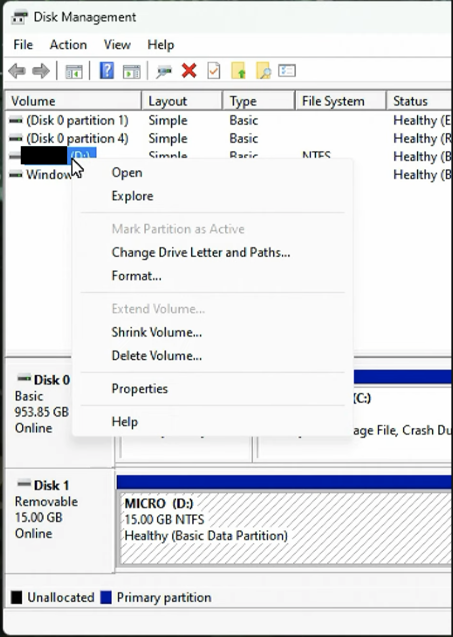Use Windows to Reformat the Drive